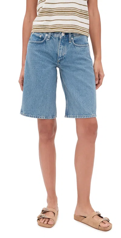 Rag & Bone Ariel Denim Shorts Everglade In Blue
