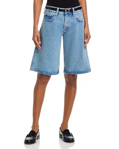 Rag & Bone Ariel High Rise Jean Shorts In Everglade In Blue