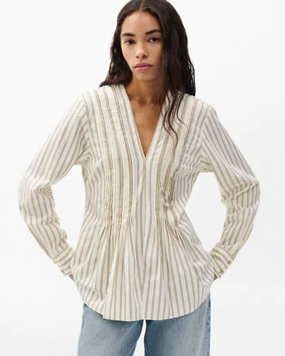 Rag & Bone Asher Striped Top In Neutral