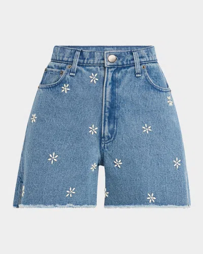 Rag & Bone Aspen Embellished Denim Shorts