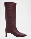 Rag & Bone Astor Leather Slouch Boots In Red