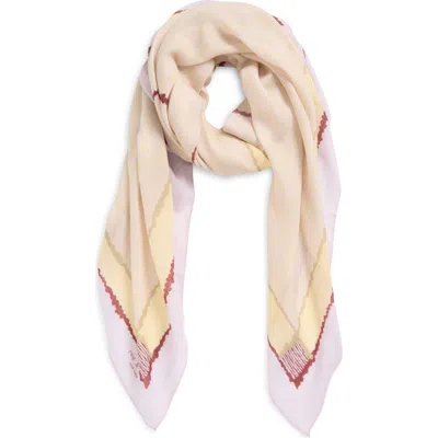 Rag & Bone Astra Scribble Wool Scarf In Brown