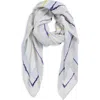 Rag & Bone Astra Scribble Wool Scarf In Gray
