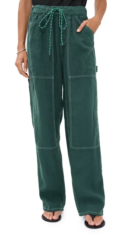RAG & BONE ATLAS LINEN PANTS FOREST