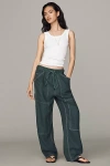 Rag & Bone Atlas Linen Drawstring Carpenter Pants In Blue