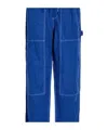 Rag & Bone Atlas Panelled Relaxed Straight-leg Linen Trousers In Blue
