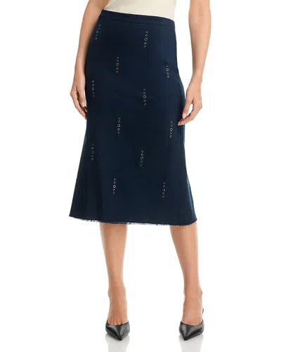 Rag & Bone Aubrey Skirt In Blue