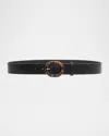 Rag & Bone Audrey Leather Belt In Black