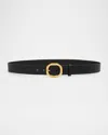 Rag & Bone Audrey Leather Belt In Black