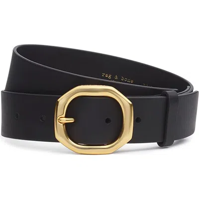 Rag & Bone Audrey Leather Belt In Black