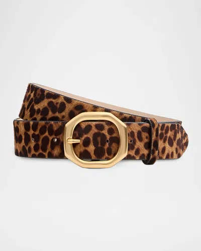 Rag & Bone Audrey Leopard Cut-to-size Calf Hair Belt In Lephc