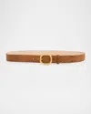 Rag & Bone Audrey Suede Belt In Brown