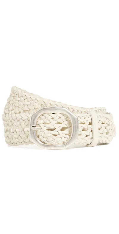 Rag & Bone Audrey Woven Belt Antique White