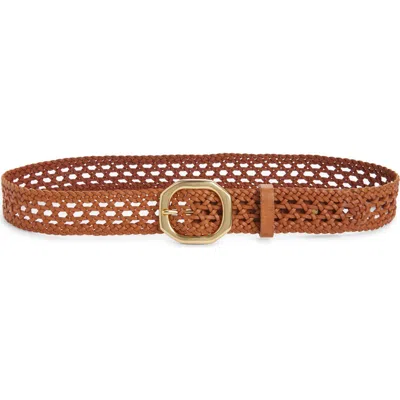 Rag & Bone Audrey Woven Leather Belt In Brown