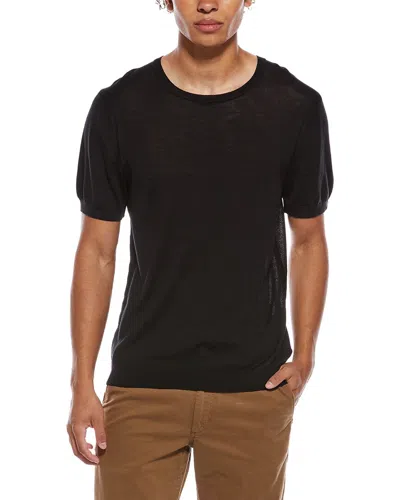 Rag & Bone Aulton Knit Wool-blend T-shirt In Black