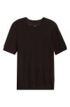 Rag & Bone Aulton Short Sleeve Wool Blend Sweater In Brown