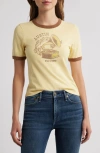 Rag & Bone Austin Ringer Graphic T-shirt In Yellow