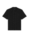 Rag & Bone Avery Embroidered Linen Shirt Blkrm In Black