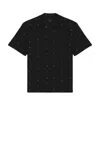 Rag & Bone Avery Embroidered Linen Shirt Blkrm In Black