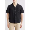 Rag & Bone Avery Embroidered Linen Shirt Blkrm In Black