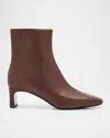 Rag & Bone Avery Leather Zip Ankle Boots In Brown