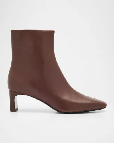 Rag & Bone Avery Leather Zip Ankle Boots In Brown