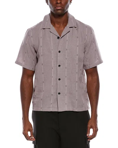 Rag & Bone Avery Linen-blend Shirt In Animal Print
