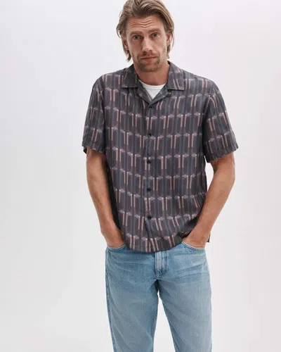 Rag & Bone Avery Printed Shirt In Purple
