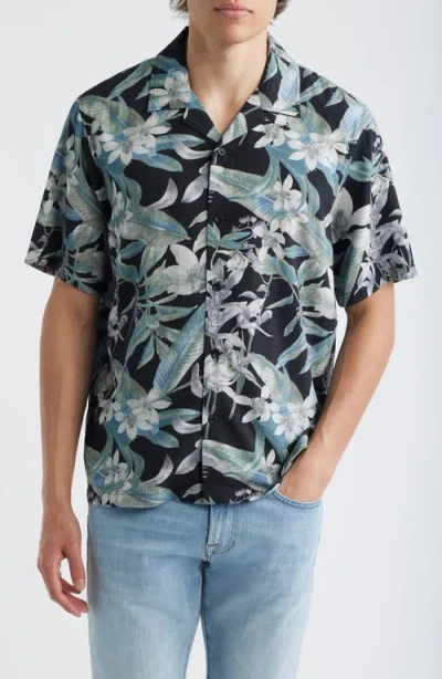 Rag & Bone Avery Tropical Floral Camp Shirt In Multi