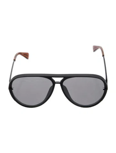 Pre-owned Rag & Bone Aviator Tinted Sunglasses In Black