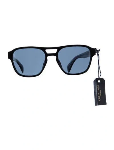 Pre-owned Rag & Bone Aviator Tinted Sunglasses In Black