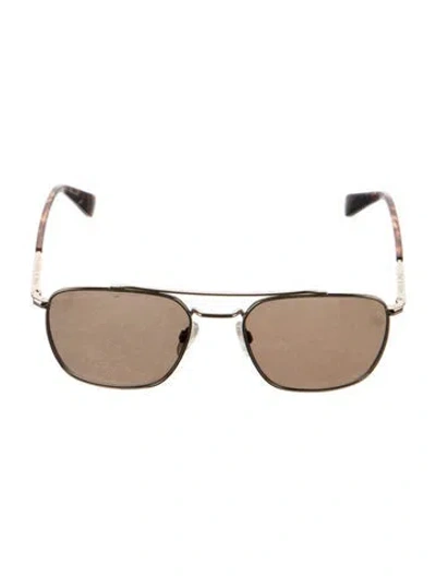 Pre-owned Rag & Bone Aviator Tinted Sunglasses In Brown/gold