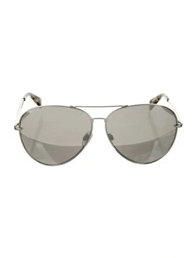 Pre-owned Rag & Bone Aviator Tinted Sunglasses In Silver