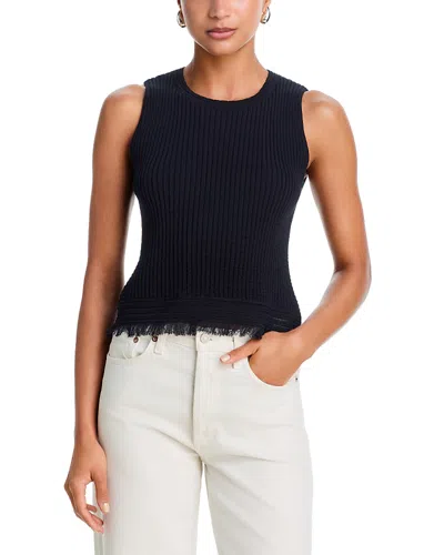 Rag & Bone Ayan Ribbed Tank In Black