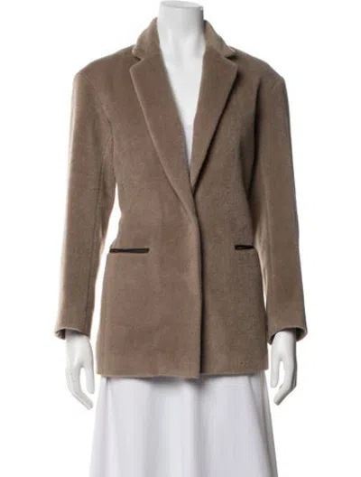 Pre-owned Rag & Bone Baby Alpaca Blazer In Brown