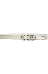 Rag & Bone Baby Spire Leather Belt In Antique White