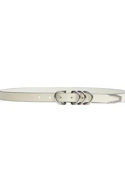 Rag & Bone Baby Spire Leather Belt In Antique White