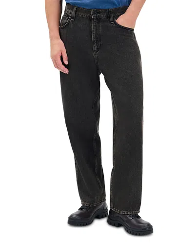 RAG & BONE RAG & BONE BAGGY AUTHENTIC STRAIGHT LEG JEANS, BLACK/BROWN