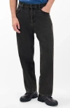 Rag & Bone Baggy Infuse Ustraight Leg Jeans In Black