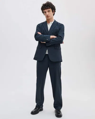 Rag & Bone Baggy Wool Trousers In Blue