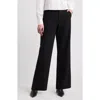 Rag & Bone Banks Wide Leg Wool Blend Ankle Pants In Black