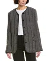 Rag & Bone Bartlet Tweed Boucle Single-breasted Jacket In Gray