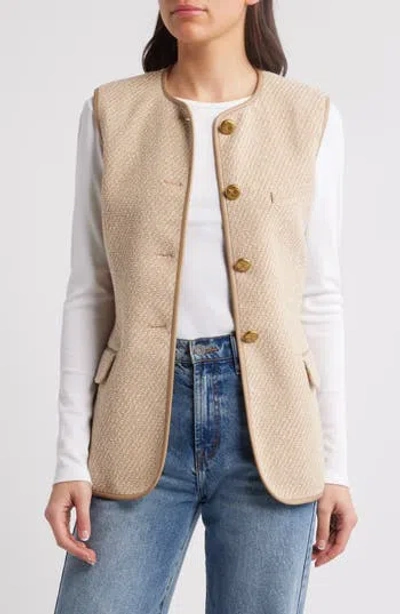 RAG & BONE RAG & BONE BARTLET COTTON BLEND METALLIC TWEED VEST