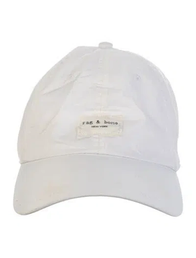Pre-owned Rag & Bone Baseball Cap In White