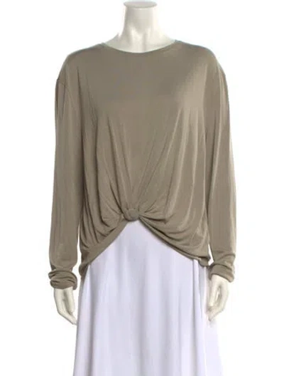 Pre-owned Rag & Bone Bateau Neckline Long Sleeve Sweatshirt W/ Tags In Green