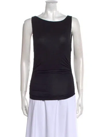 Pre-owned Rag & Bone Bateau Neckline Sleeveless Top W/ Tags In Black