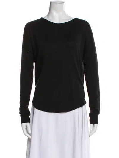 Pre-owned Rag & Bone Bateau Neckline Sweater In Black