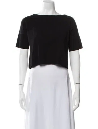 Pre-owned Rag & Bone Bateau Neckline Sweater In Black
