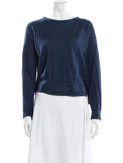 Pre-owned Rag & Bone Bateau Neckline Sweater In Blue