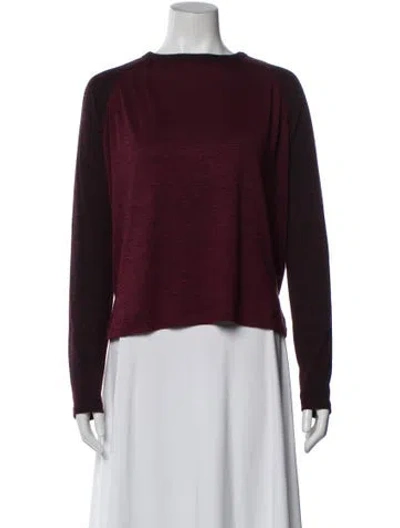 Pre-owned Rag & Bone Bateau Neckline Sweater In Burgundy